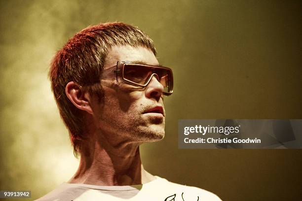 Ian Brown performs on stage at Brixton Academy on December 4, 2009 in London, England.