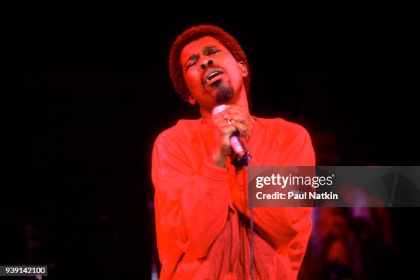 Singer Billy Ocean performing at the Park West in Chicago, Illinois, February 13, 1985.