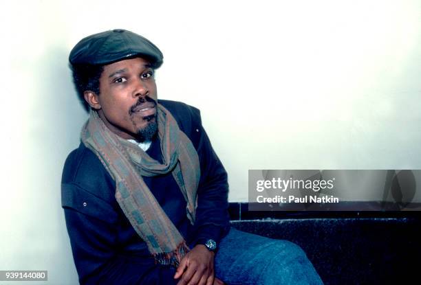 Portrait of singer Billy Ocean at the Park West in Chicago, Illinois, February 13, 1985.