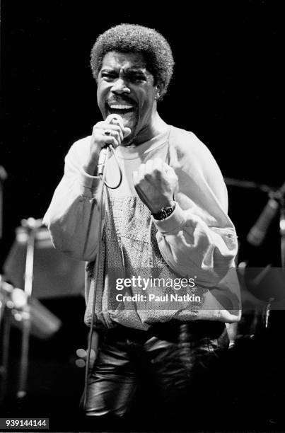 Singer Billy Ocean performing at the Park West in Chicago, Illinois, February 13, 1985.