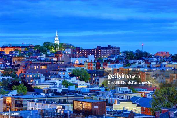 södra boston på twilight - south boston massachusetts bildbanksfoton och bilder