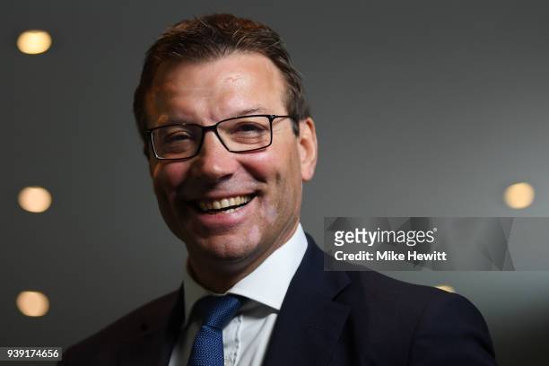 Sussex CCC chief executive Rob Andrew poses for a portrait during a Sussex CCC photocall at The 1st Central County Ground on March 28, 2018 in Hove,...