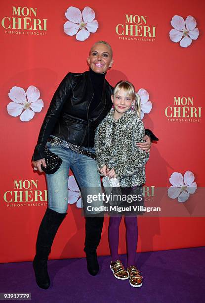 Natascha Ochsenknecht and her daughter Cheyenne Ochsenknecht attend the 'Barbara Day' on December 4, 2009 in Munich, Germany.