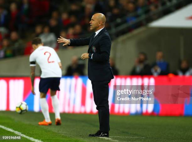 Luigi Di Biagio Head Coach of Italy during International Friendly match between England against Italy at Wembley stadium, London, England on 27 March...