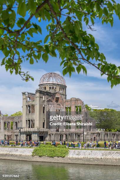 atomic dome in hiroshima - elisete shiraishi stock pictures, royalty-free photos & images