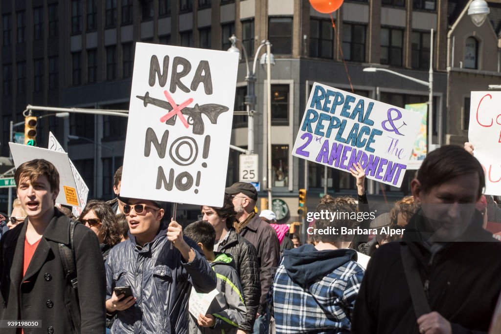 Demonstrators At March For Our Lives Rally