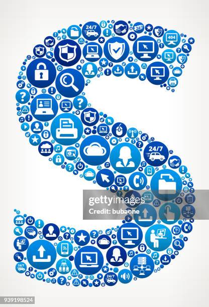 letter s computer tech support vector icon pattern - s arrow stock illustrations