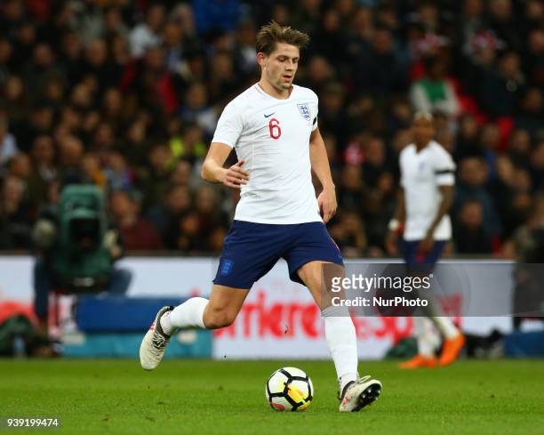 England's James Tarkowski making his debut during International Friendly match between England against Italy at Wembley stadium, London, England on...