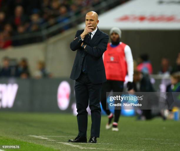 Luigi Di Biagio Head Coach of Italy during International Friendly match between England against Italy at Wembley stadium, London, England on 27 March...