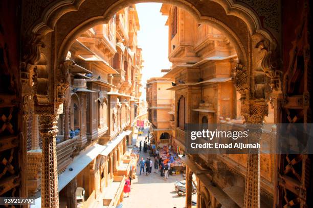 patwa ki haveli, jaisalmer, rajasthan, india - jaisalmer stock-fotos und bilder