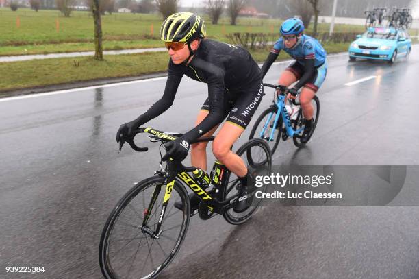 Lucy Kennedy of Australia and Team Mitchelton-Scott / / during the 7th Dwars door Vlaanderen 2018 a 117,7km women's race from Tielt to Waregem on...