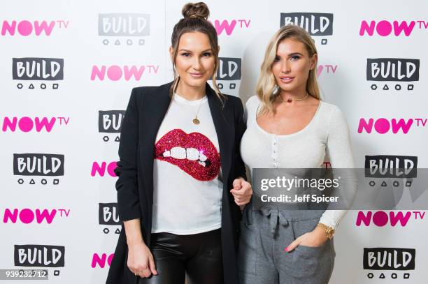 Sam and Billie Faiers arrive for a BUILD panel discussion on March 28, 2018 in London, England.