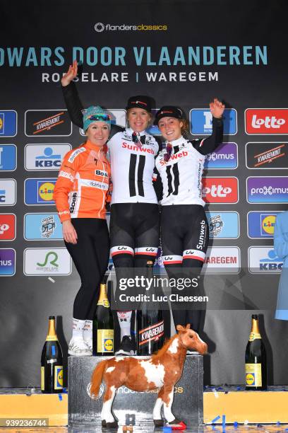 Podium / Ellen van Dijk of The Netherlands and Team Sunweb / Amy Pieters of The Netherlands and Boels - Dolmans Cycling Team / Floortje Mackaij of...