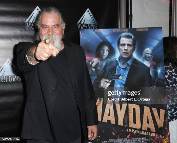 Actor Scott Engrotti arrives for the Premiere Of "Mayday" held at Regency Valley Plaza 6 on March 27, 2018 in North Hollywood, California.