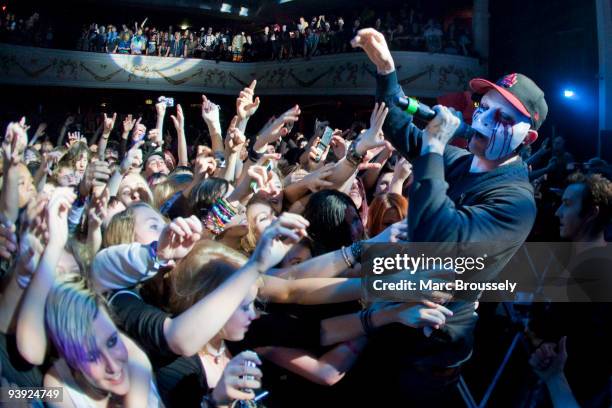 Dog of Hollywood Undead perform on stage at Shepherds Bush Empire on December 4, 2009 in London, England.