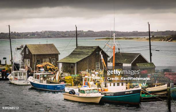 menemsha fish shacks - chilmark stock pictures, royalty-free photos & images