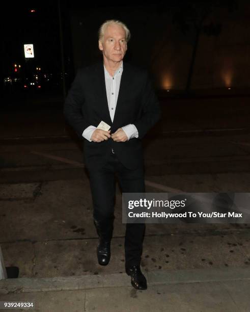 Bill Maher is seen on March 27, 2018 in Los Angeles, California.