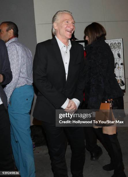 Bill Maher is seen on March 27, 2018 in Los Angeles, California.
