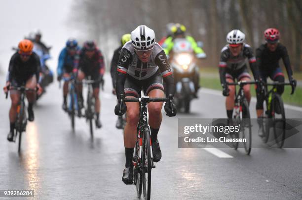 Ellen van Dijk of The Netherlands and Team Sunweb / during the 7th Dwars door Vlaanderen 2018 a 117,7km women's race from Tielt to Waregem on March...