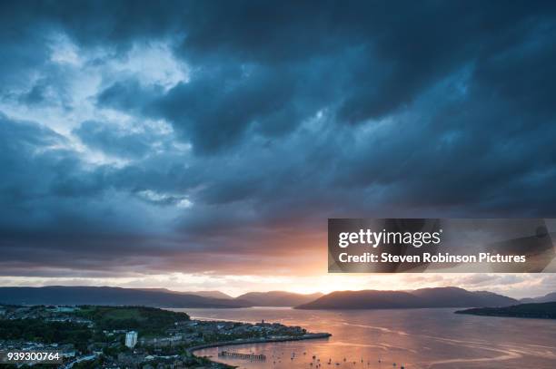 storm at sundown - cloud sky night stock pictures, royalty-free photos & images