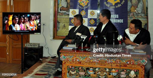 Tibetan Prime minister in exile and CTA President Lobsang Sangay released the Thank you India music video and three sets of books at the Kashag...