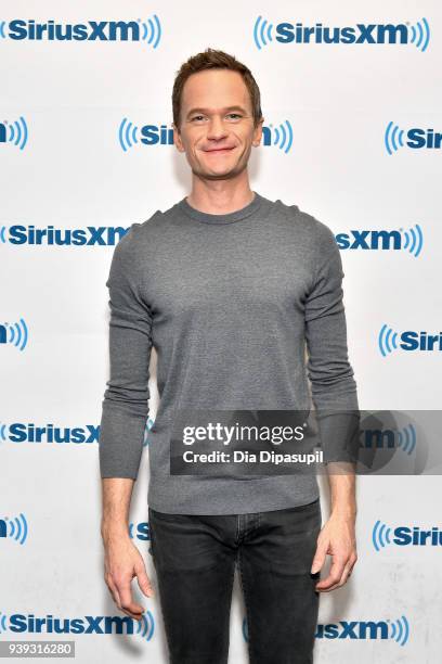 Neil Patrick Harris visits SiriusXM Studios on March 28, 2018 in New York City.