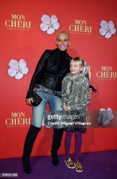 Natascha Ochsenknecht and her daughter Cheyenne Ochsenknecht attend the 'Barbara Day' on December 4, 2009 in Munich, Germany.
