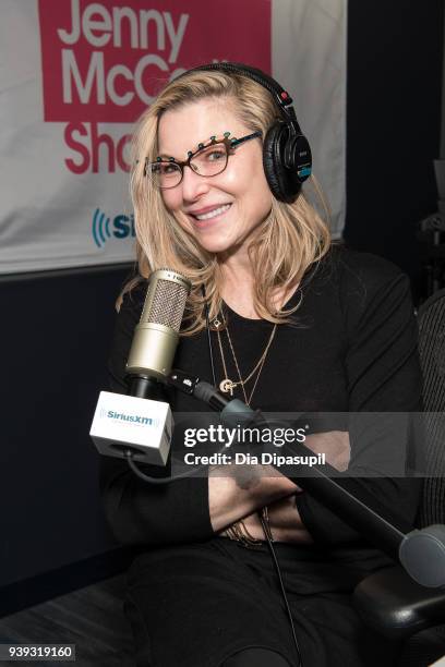 Tatum O'Neal visits SiriusXM Studios on March 28, 2018 in New York City.