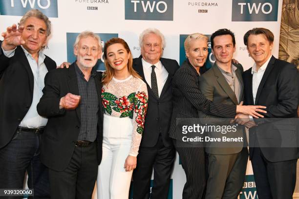 Jim Carter, Karl Johnson, Florence Pugh, Sir Richard Eyre, Emma Thompson, Andrew Scott and Anthony Calf attend a special screening of new BBC Two...