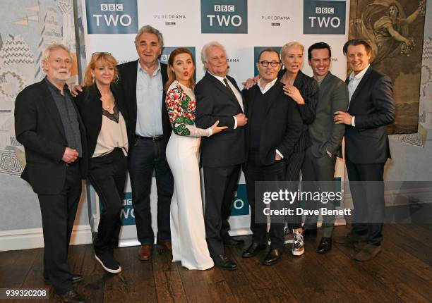 Karl Johnson, Sonia Friedman, Jim Carter, Florence Pugh, Sir Richard Eyre, Colin Callender, Emma Thompson, Andrew Scott and Anthony Calf attend a...