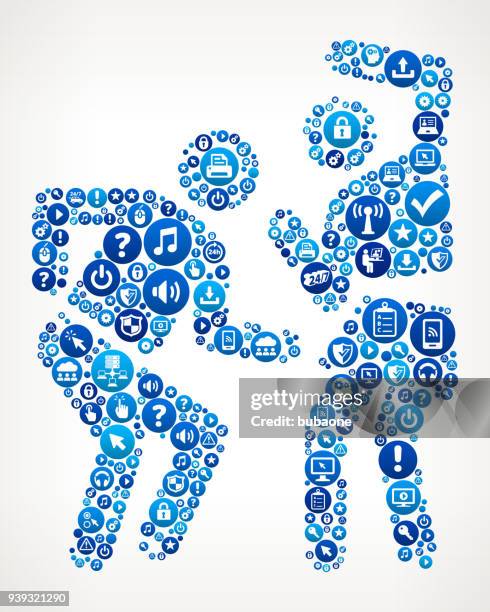 man and woman dancing computer tech support - professional dancer stock illustrations