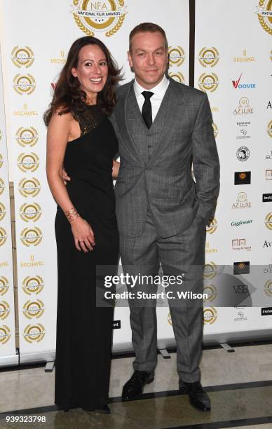 Chris Hoy and Sarra Kemp attend the National Film Awards UK at Porchester Hall on March 28, 2018 in London, England.