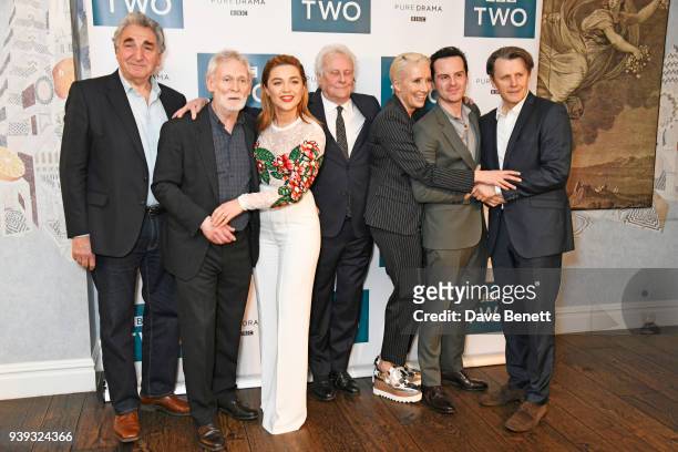 Jim Carter, Karl Johnson, Florence Pugh, Sir Richard Eyre, Emma Thompson, Andrew Scott and Anthony Calf attend a special screening of new BBC Two...