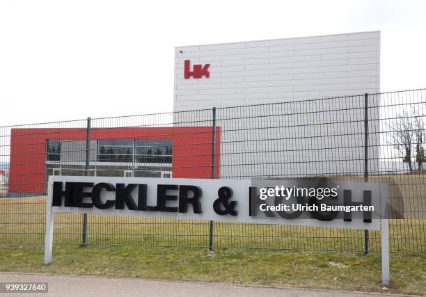 Exterior view of the headquarters of the weapons manufacturer Heckler & Koch in Oberndorf.