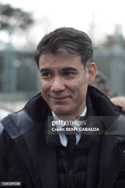 Upcoming General Secretary of the French Socialist Party Olivier Faure takes part in a gathering organised by French Union of Jewish Students and...