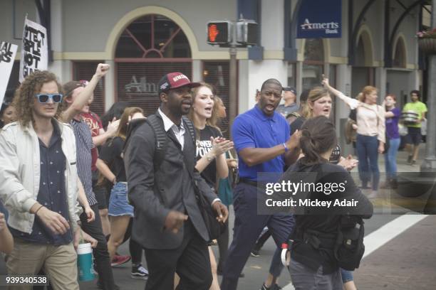 Tallahassee Mayor and Gubernatorial candidate Andrew Gillum leads the Marjory Stoneman Douglass High School, Florida State University, Florida A&M...