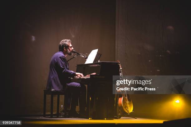 The Italian singer and songwriter Dario Brunori, better known as Brunori SAS, performing live on stage at the Teatro Colosseo in Torino for his new...
