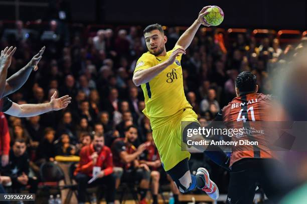 Nedim Remili of PSG during the Lidl Star Ligue match between Ivry and Paris Saint Germain on March 28, 2018 in Paris, France.