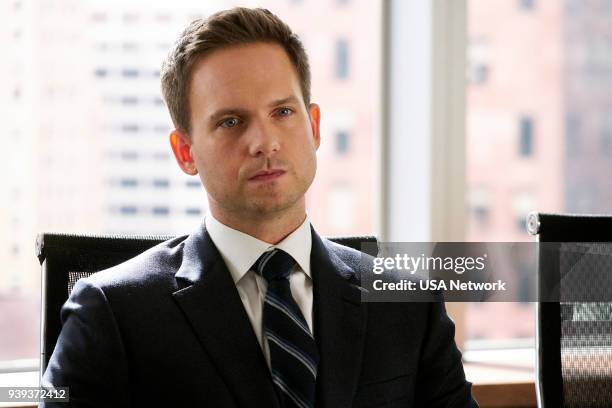 Bad Man" Episode 712 -- Pictured: Patrick J. Adams as Mike Ross --