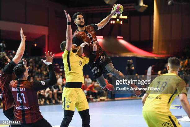 Mickr Brasseleur of Ivry during the Lidl Star Ligue match between Ivry and Paris Saint Germain on March 28, 2018 in Paris, France.