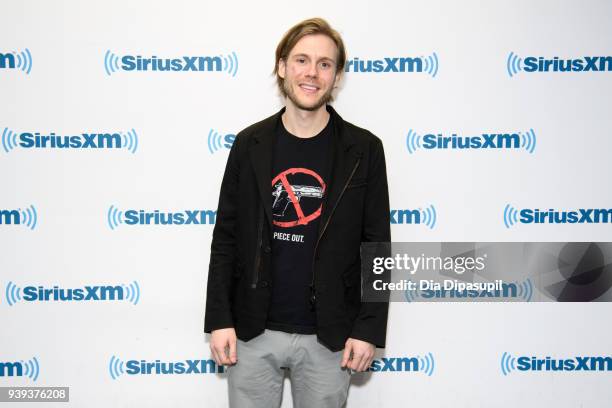 Zachary Booth visits SiriusXM Studios on March 28, 2018 in New York City.