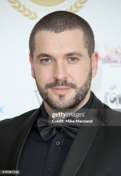 Shayne Ward attends the National Film Awards UK at Portchester House on March 28, 2018 in London, England.