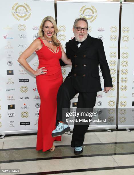 Nancy Sorrell and Vic Reeves attend the National Film Awards UK at Portchester House on March 28, 2018 in London, England.
