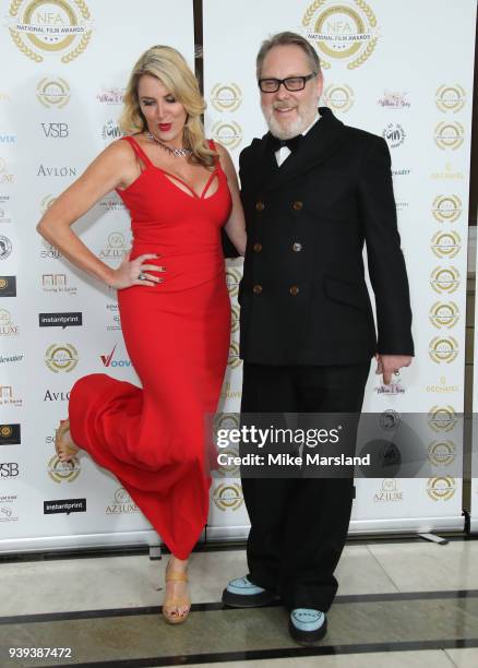 Nancy Sorrell and Vic Reeves attend the National Film Awards UK at Portchester House on March 28, 2018 in London, England.