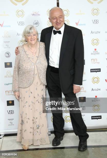 Ann Widdecombe and Ken Livingstone attend the National Film Awards UK at Portchester House on March 28, 2018 in London, England.