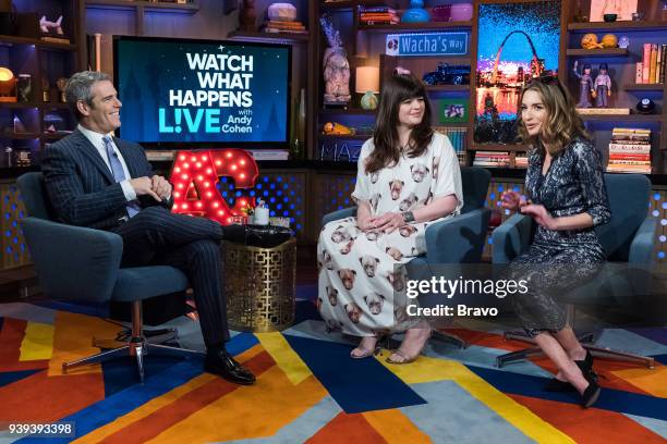 Pictured : Andy Cohen, Casey Wilson and Danielle Schneider --