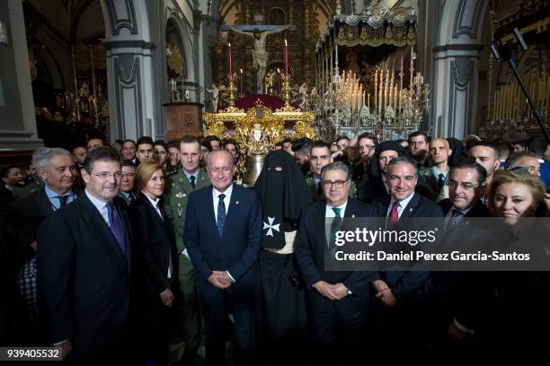 Spanish Minister of Justice Rafael Catala , spanish Defence Minister Maria Dolores de Cospedal , mayor of Malaga Francisco de la Torre , spanish...