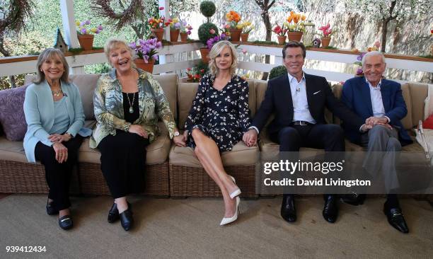 The Young and the Restless" actors Marla Adams, Beth Maitland, Eileen Davidson, Peter Bergman and Jerry Douglas visit Hallmark's "Home & Family" at...