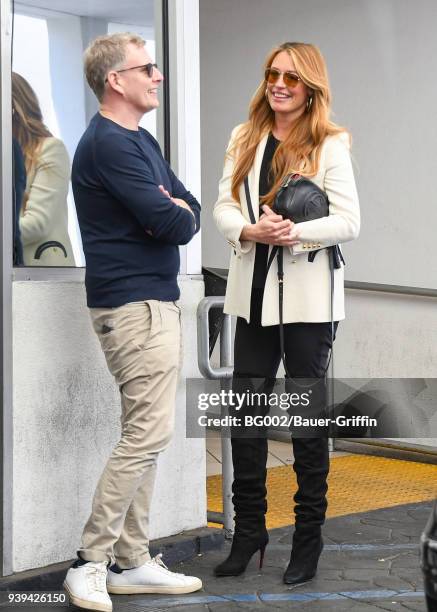 Cat Deeley and her husband, Patrick Kielty are seen on March 28, 2018 in Los Angeles, California.