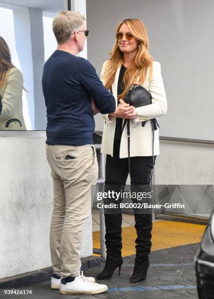 Cat Deeley and her husband, Patrick Kielty are seen on March 28, 2018 in Los Angeles, California.